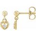 Accented Heart Earrings