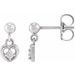 Accented Heart Earrings