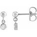Micro-Bezel Dangle Earrings