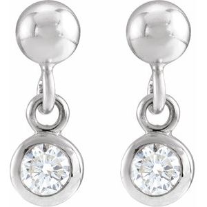 Micro-Bezel Dangle Earrings