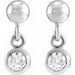 Micro-Bezel Dangle Earrings