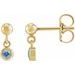 Micro-Bezel Dangle Earrings