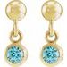 Micro-Bezel Dangle Earrings
