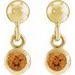 Micro-Bezel Dangle Earrings