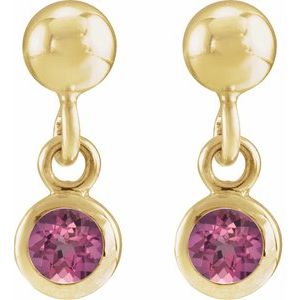 Micro-Bezel Dangle Earrings