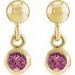 Micro-Bezel Dangle Earrings