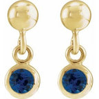 Micro-Bezel Dangle Earrings
