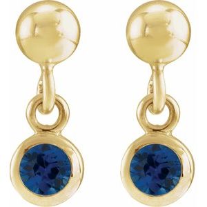 Micro-Bezel Dangle Earrings