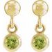 Micro-Bezel Dangle Earrings