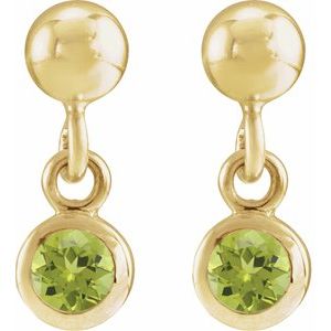 Micro-Bezel Dangle Earrings