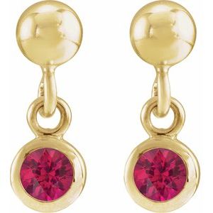 Micro-Bezel Dangle Earrings