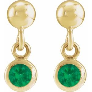 Micro-Bezel Dangle Earrings