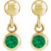 Micro-Bezel Dangle Earrings