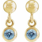 Micro-Bezel Dangle Earrings
