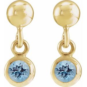 Micro-Bezel Dangle Earrings