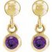 Micro-Bezel Dangle Earrings