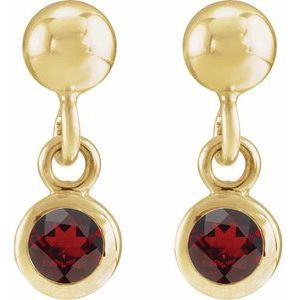 Micro-Bezel Dangle Earrings