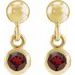 Micro-Bezel Dangle Earrings