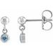Micro-Bezel Dangle Earrings