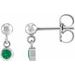 Micro-Bezel Dangle Earrings