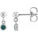 Micro-Bezel Dangle Earrings