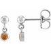 Micro-Bezel Dangle Earrings
