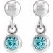 Micro-Bezel Dangle Earrings