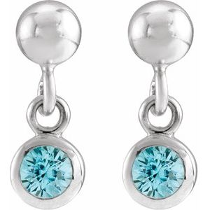 Micro-Bezel Dangle Earrings