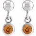 Micro-Bezel Dangle Earrings