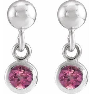 Micro-Bezel Dangle Earrings