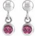 Micro-Bezel Dangle Earrings