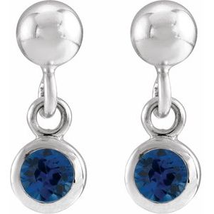 Micro-Bezel Dangle Earrings