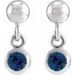 Micro-Bezel Dangle Earrings