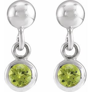 Micro-Bezel Dangle Earrings