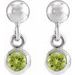 Micro-Bezel Dangle Earrings