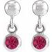 Micro-Bezel Dangle Earrings
