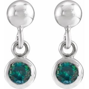 Micro-Bezel Dangle Earrings