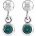 Micro-Bezel Dangle Earrings
