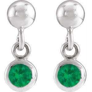 Micro-Bezel Dangle Earrings