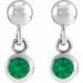 Micro-Bezel Dangle Earrings