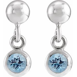 Micro-Bezel Dangle Earrings