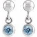Micro-Bezel Dangle Earrings