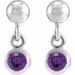 Micro-Bezel Dangle Earrings