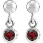 Micro-Bezel Dangle Earrings