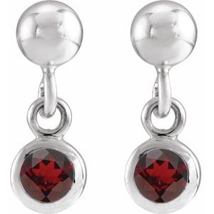Micro-Bezel Dangle Earrings