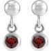 Micro-Bezel Dangle Earrings