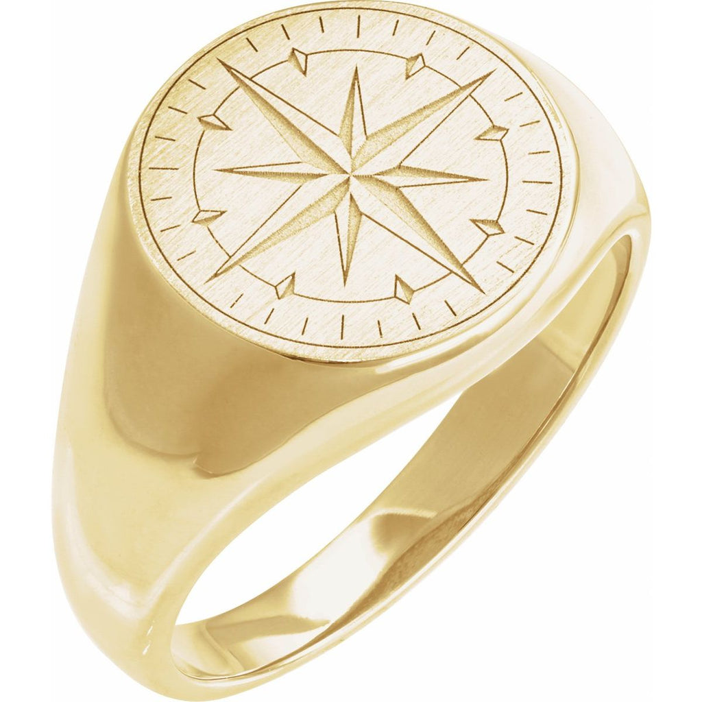 Compass Signet Ring