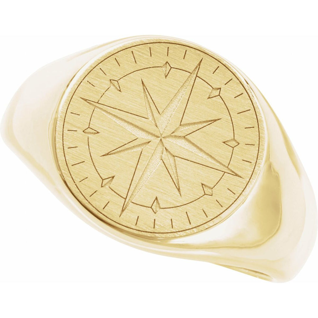 Compass Signet Ring