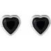 Heart Bezel-Set Stud Earrings