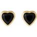Heart Bezel-Set Stud Earrings